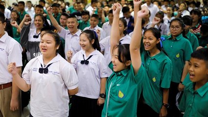 المدارس التايلاندية تحتفل بإنقاذ أطفال الكهف