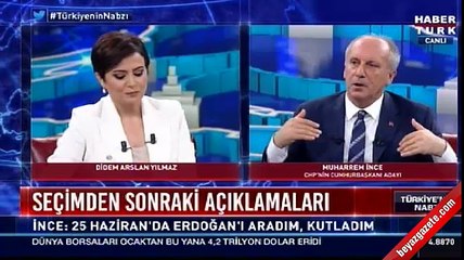 Muharrem İnce: Yeniden aday olacağım