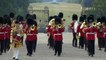 Military parade and band welcome Trump to Blenheim Palace