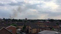 Fire erupts in East London