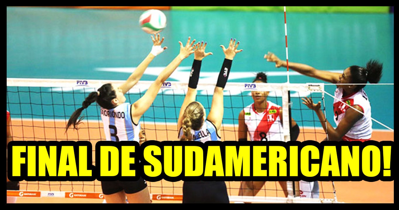 Perú vs Argentina por la final del Sudamericano de voleibol Sub 18 en Valledupar (Colombia)