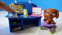 DIY LPS Doll Computer Desk PLUS Accessories (Alarm Clock, Notebooks, Calculators)