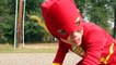 The Flash vs Batman GO KART BATTLE Race Car Edition superhero real life comic SuperHero Kids