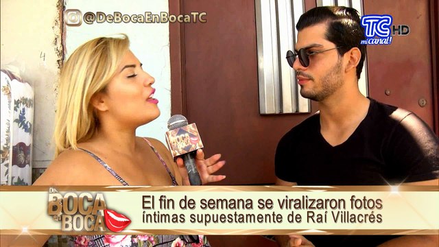 Raí Villacrés que asegura que el de las fotografías íntimas no es él