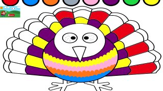 Learn Colors For Kids Peacocks Coloring Page