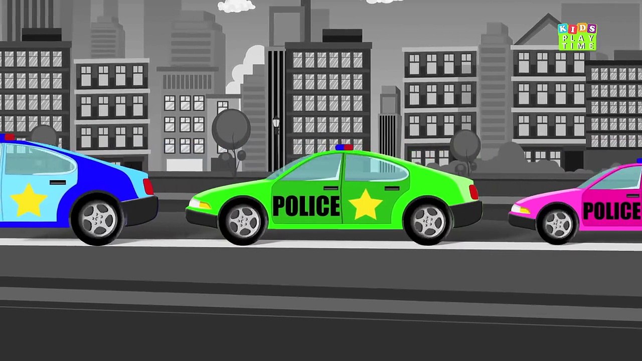 Police Car Finger Family