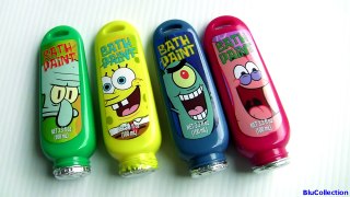 Sponge Bob Bathtub Paint Learn Colors with PJ Masks & Peppa Pig Water Toys