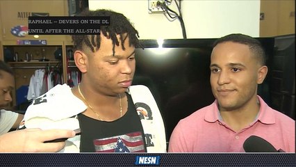 Rafael Devers Discusses Shoulder Injury