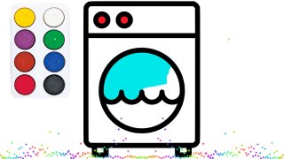 How to Draw Washing Machine Coloring Pages and Drawing for Kids