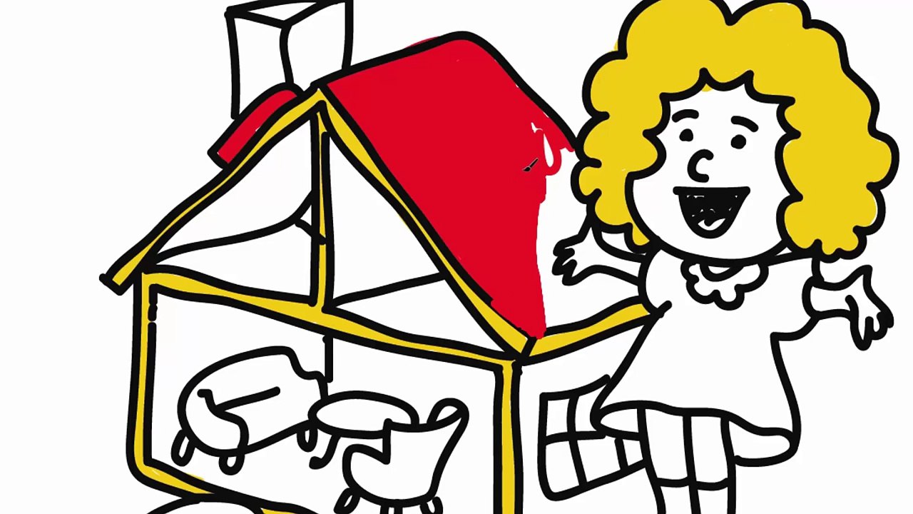 Dolls House: How to Draw and color for kids | Boba Colouring Pages TV