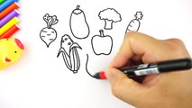 How To Draw Vegetables | Coloring Pages for Kids | Best Learning Colouring Videos for Children