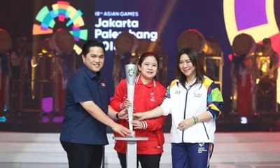 Persiapan Kirab Obor Asian Games