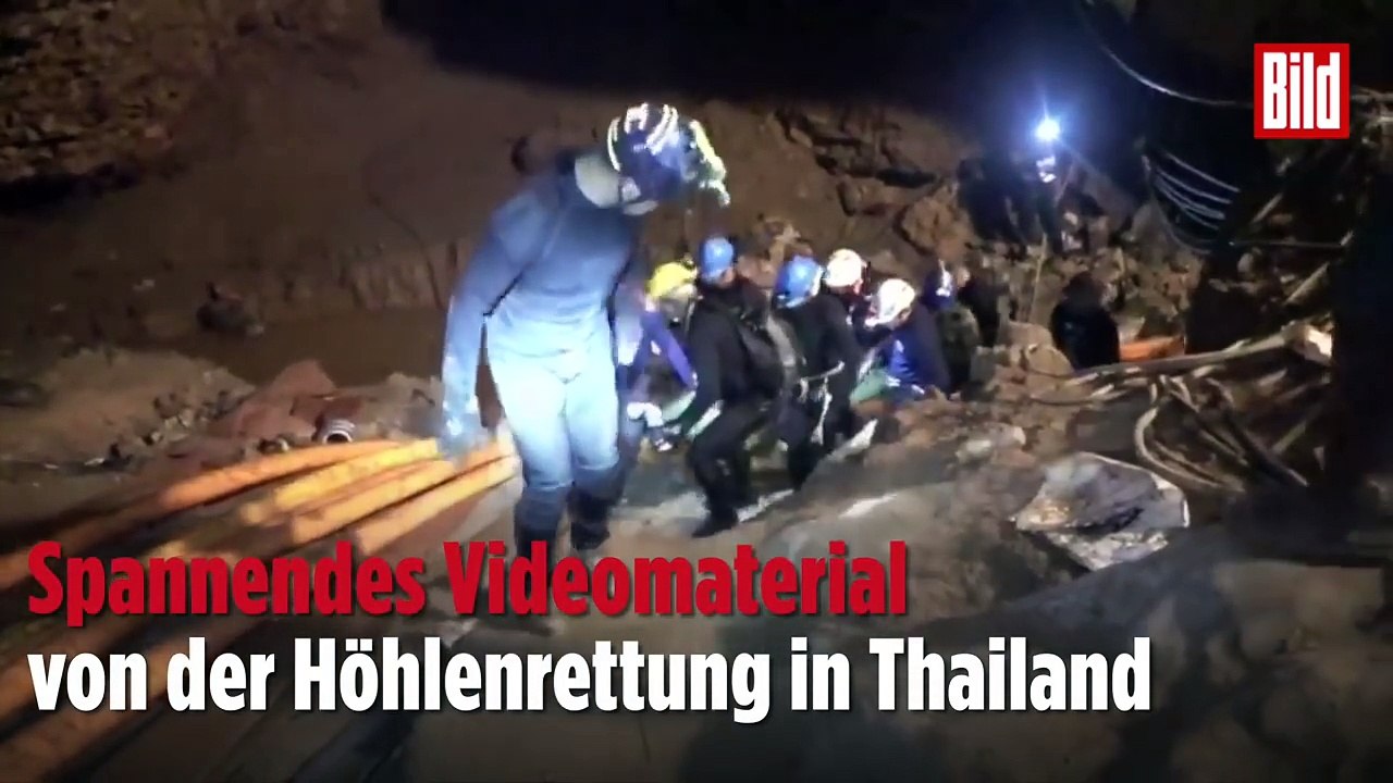 Erst wurden sie betäubt, dann rausgetragen – Video zeigt die dramatische Höhlenrettung