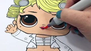 LOL Surprise Dolls Coloring Book Page Goo Goo Queen Shorty Coloring LOL Dolls Confetti POP