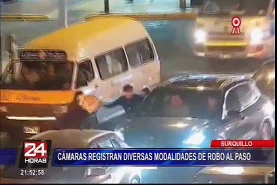 Surquillo: cámaras registran diferentes modalidades de robos al paso