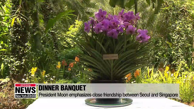 President Moon emphasizes close friendship with Singapore