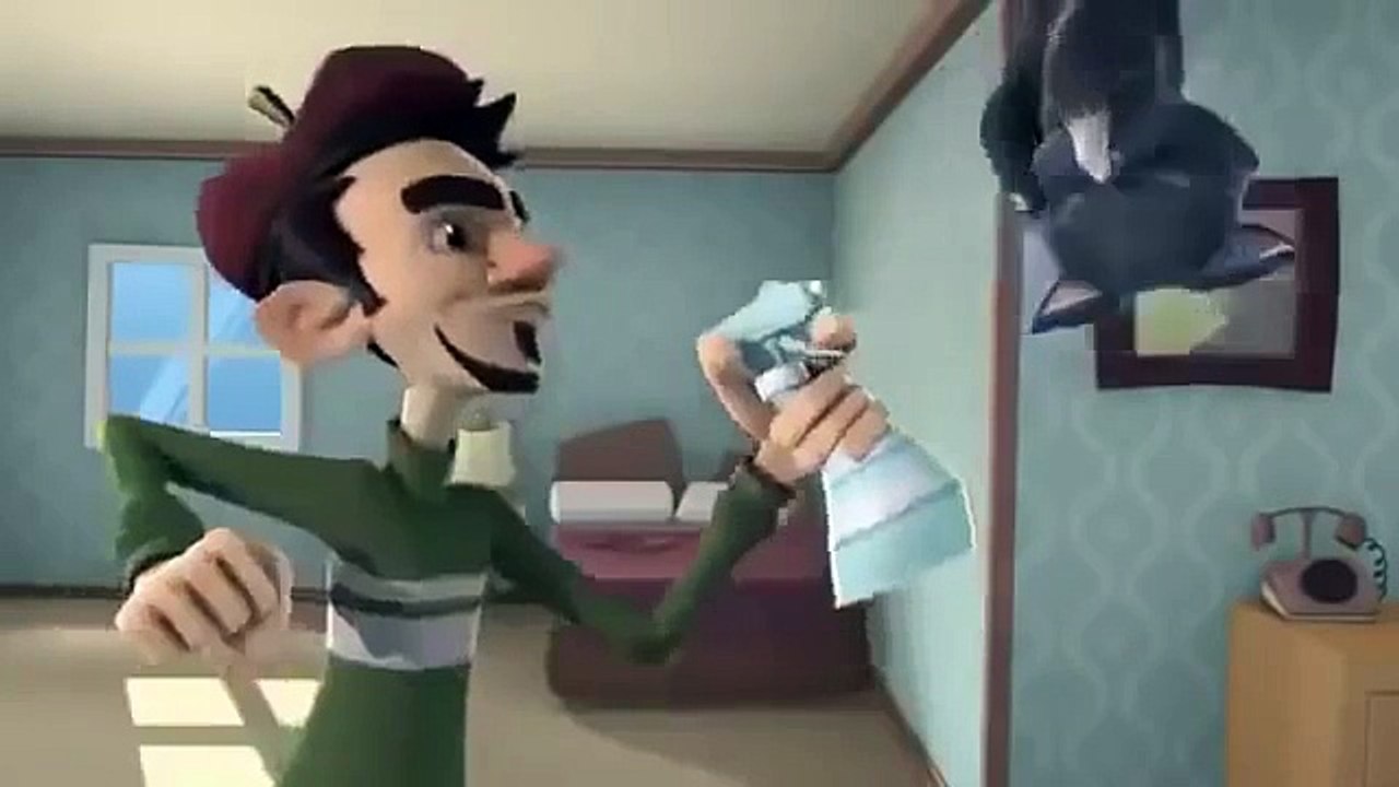 Funny Cartoon about a cat