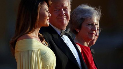 Britânicos recebem Donald Trump com protestos