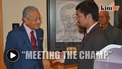 Dr Mahathir gets birthday surprise from Manny Pacquiao