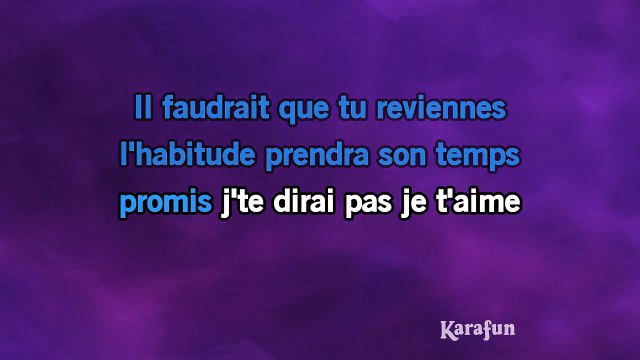 Jean-Luc Lahaye - Il faudrait que tu reviennes KARAOKE / INSTRUMENTAL