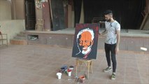 هذا الصباح-شاب مصري يبدع لوحات فنية بالمقلوب