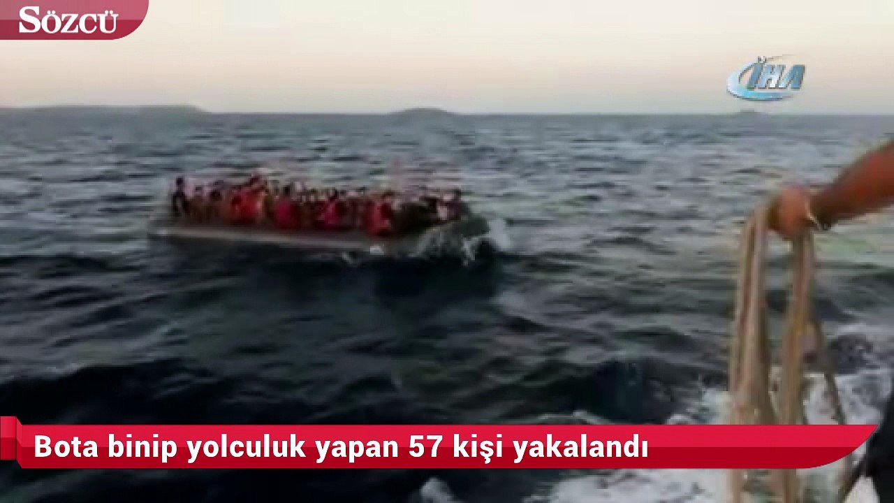 Bota binip yolculuk yapan 57 kişi yakalandı