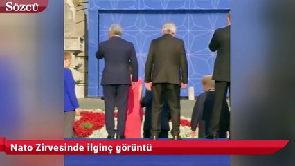 Nato zirvesinde ilginç görüntü