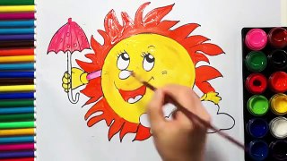 How To Draw the sun Learning Drawing and Coloring Videos for Kids