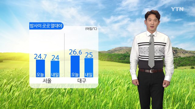 [날씨] 밤 사이 곳곳 열대야...온열 질환 '주의' / YTN