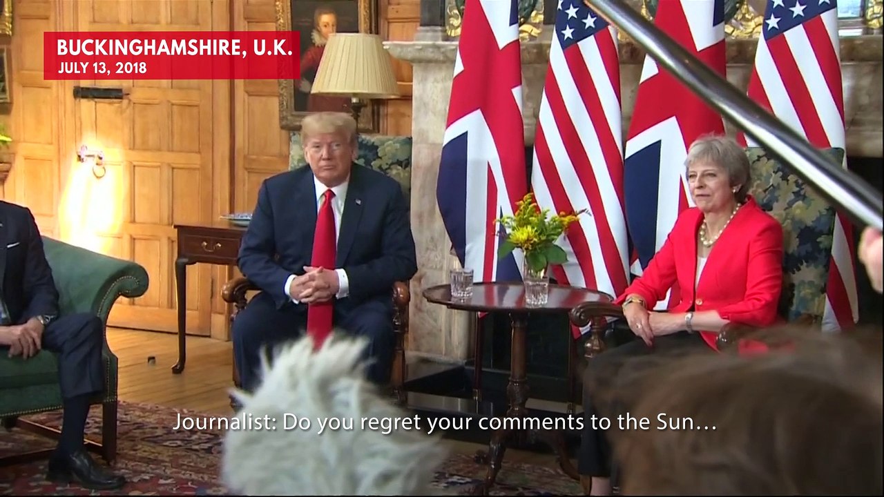Theresa May Rolls Eyes Over Trump's Awkward Brexit Comments