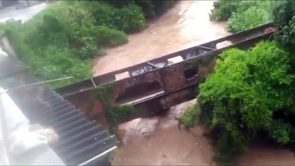 Hevy Rain Bus Stuck At River