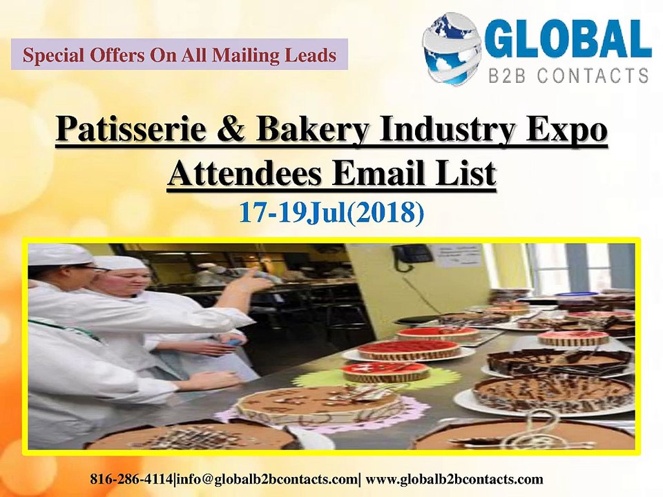 Patisserie & Bakery Industry Expo Attendees Email List