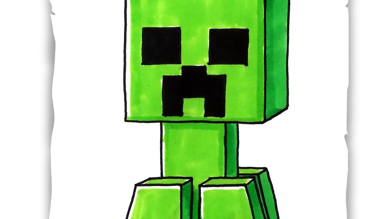 How to Draw the Creeper - Minecraft - Coloring Pages – Видео Dailymotion