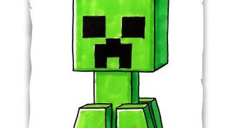 How to Draw the Creeper - Minecraft - Coloring Pages