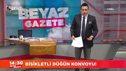 Bisikletli düğün konvoyu