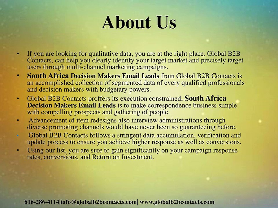 South Africa Decision Makers Email Leads