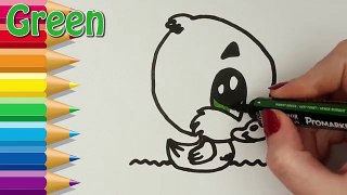 How to Draw Duck for Baby | Drawings and Coloring book | Learning Paint for Kids