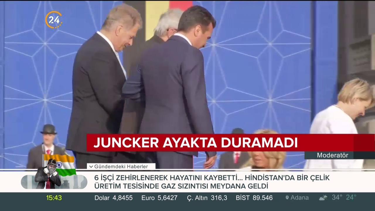 Juncker ayakta duramadı
