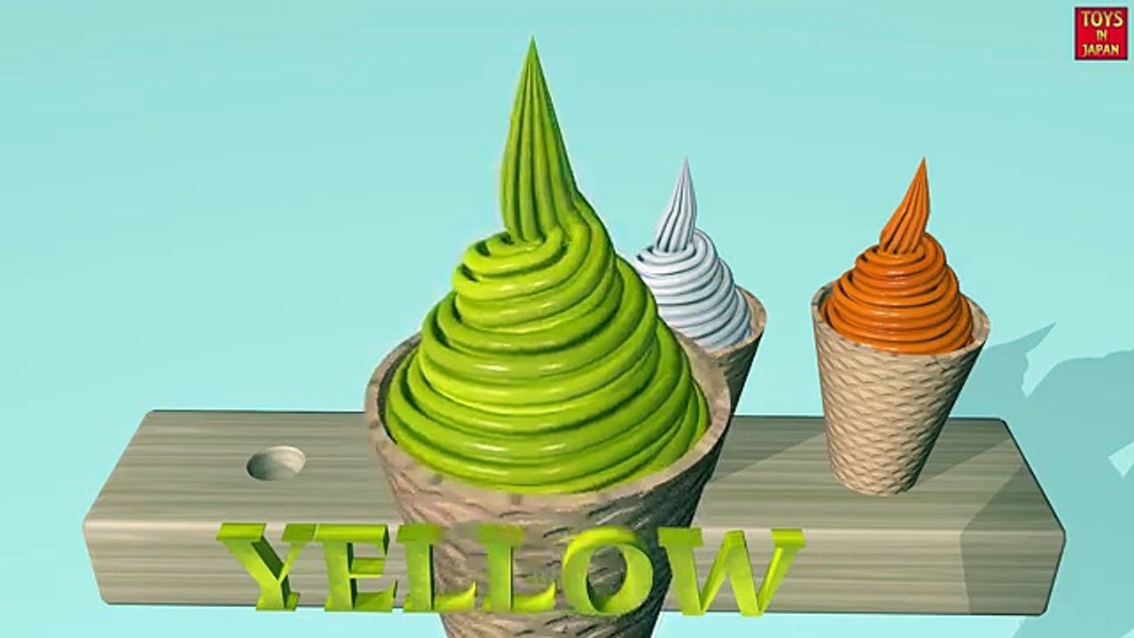 Learning Colors With Ice Cream, Teach Colours, Baby Toddler Preschool Kids
