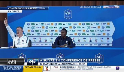 Finale de la coupe du monde : Conférence de presse de Matuidi