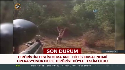Teröristin teslim olma anı