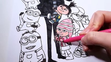 DESPICABLE ME 3 Minions Coloring Page Learn Colors For Kids 2
