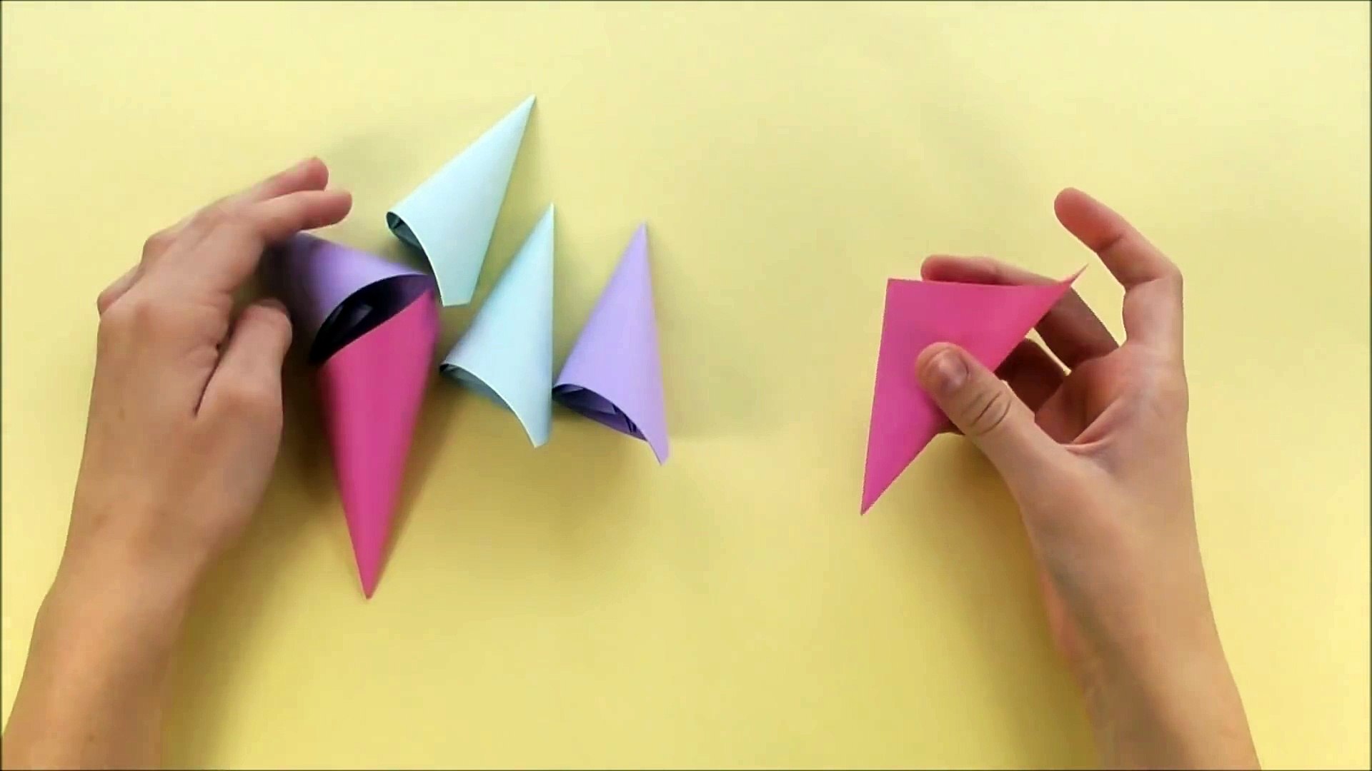 Blumen Basteln Mit Papier Basteln Mit Kindern Einfache Origami Blume Falten Diy Muttertag