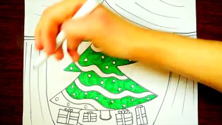 How To Draw A Christmas Tree | Kids Coloring Video