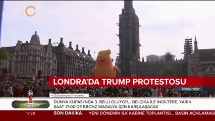 Londra'da Trump protestosu
