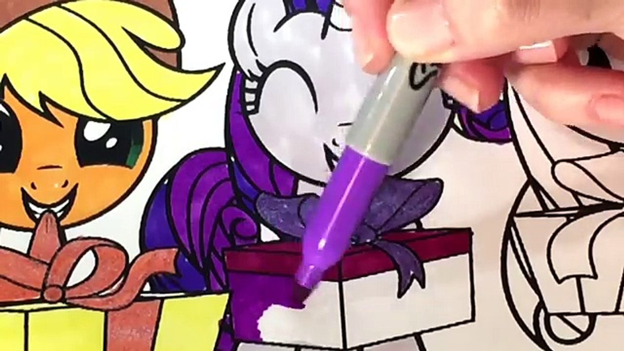 My Little Pony Coloring Book Christmas Special with Rarity, Fluttershy, Applejack and Rainbow Dash