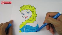 РАСКРАСКА Эльза Холодное Сердце Coloring Pages Elsa Frozen | Конфетки ТВ - Peppa Pig Frozen Elsa