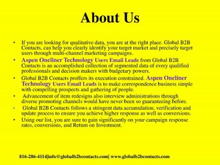 Aspen Oneliner Technology Users Email leads