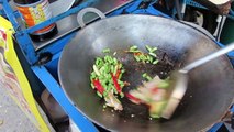 Thailand Basil Chicken Stir Fry with an Egg - Thai Street Food