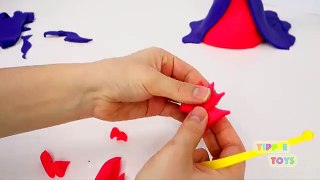 Making Play Doh Dresses for Elsa and Anna